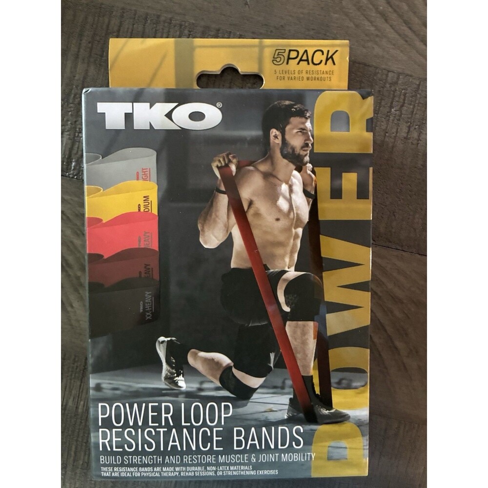 TKO Power Loop 5 Level Pack Resistance Bands - New